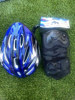Child safety helmet + 6-piece child safety protective gear set