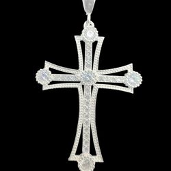 Pendiente Cruz De Plata 