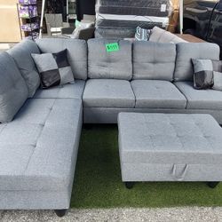 Sectional Sofa Grey 
