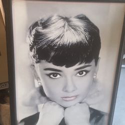Audrey Hepburn Framed Photo