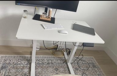 White Electric Standing Desk