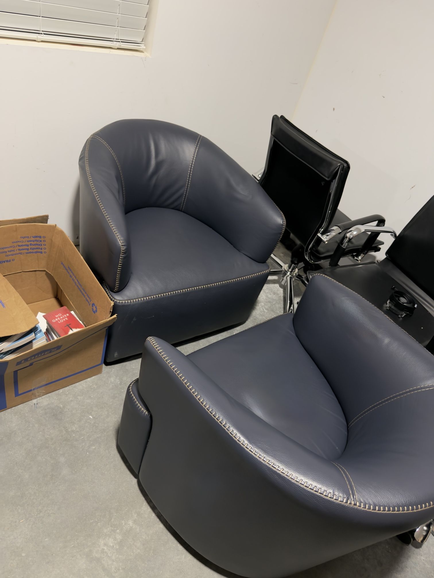 Set Of 2 Dania Furniture Swivel Chairs