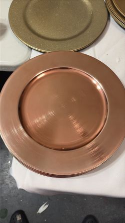 Rose Gold Charger Plates Set