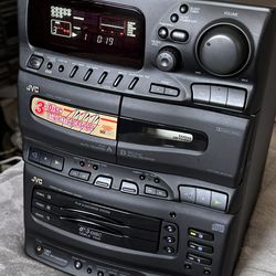JVC Mini HiFi 3 CD, AM/FM Radio Stereo system w/ Bluetooth Adapter