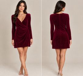 Red Sparkle Velvet Dress — For Sale