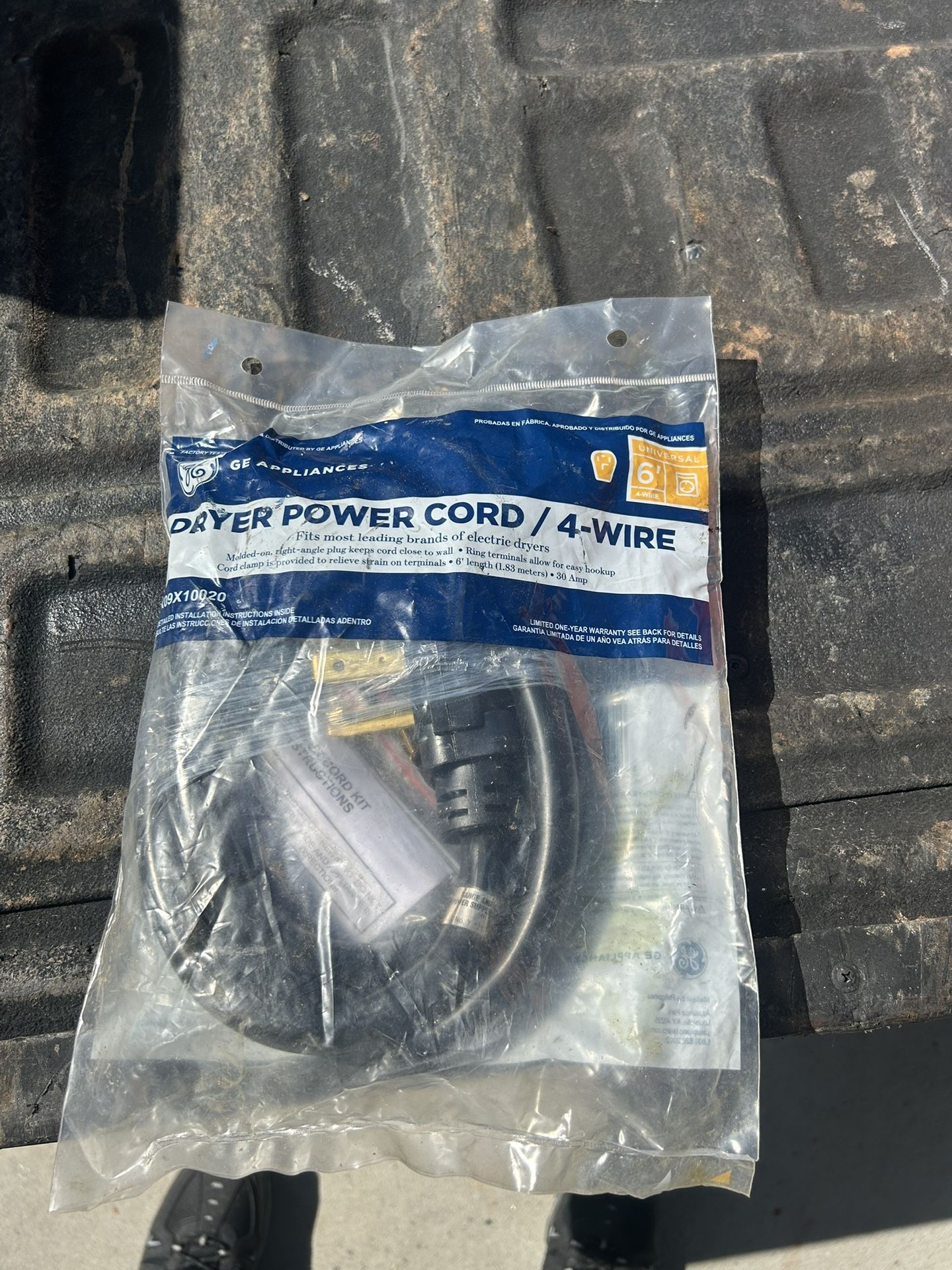4-wire, 6-foot, 30-amp dryer power cord - New Read Below ⬇️