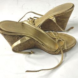 Coach Women’s Open Platform Wedge Espadrilles Size: 91/2B