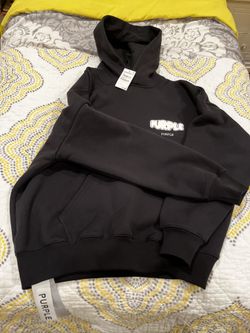 PURPLE BRAND BLACK GRAPHIC HOODIE