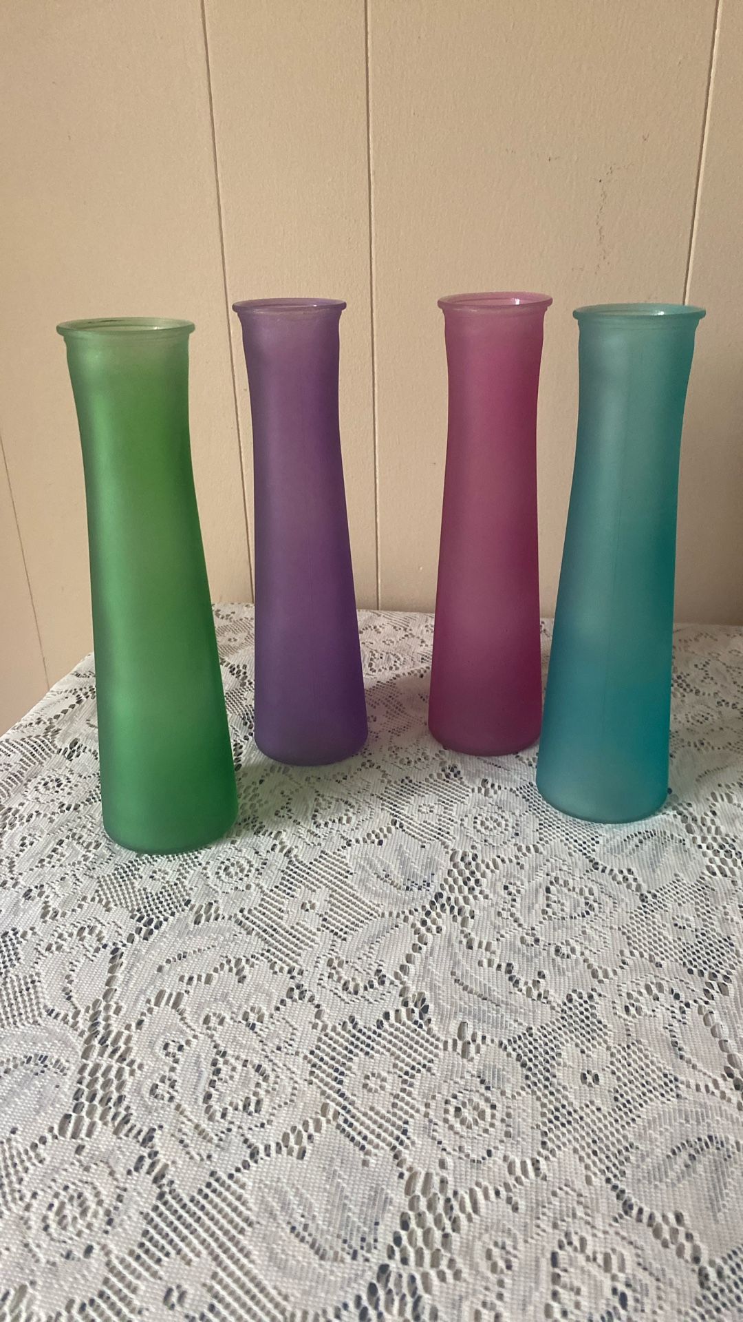 Frosted Glass Vases