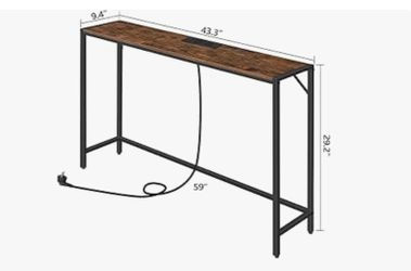 Console Table with Charging Station