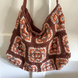 Free People Catch Me Crochet Granny Square Hobo Bag