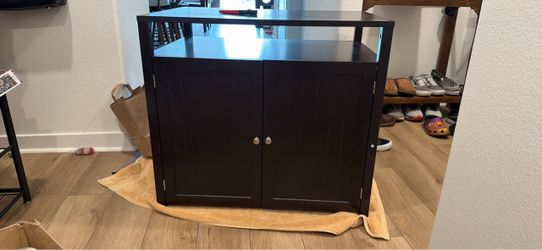 Large Cat Litter Box Cabinet in Espresso