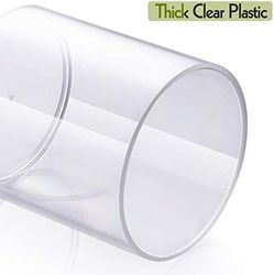 4 Pcs Qtip Holder Dispenser 10 oz Clear Plastic Apothecary Jar Thumbnail