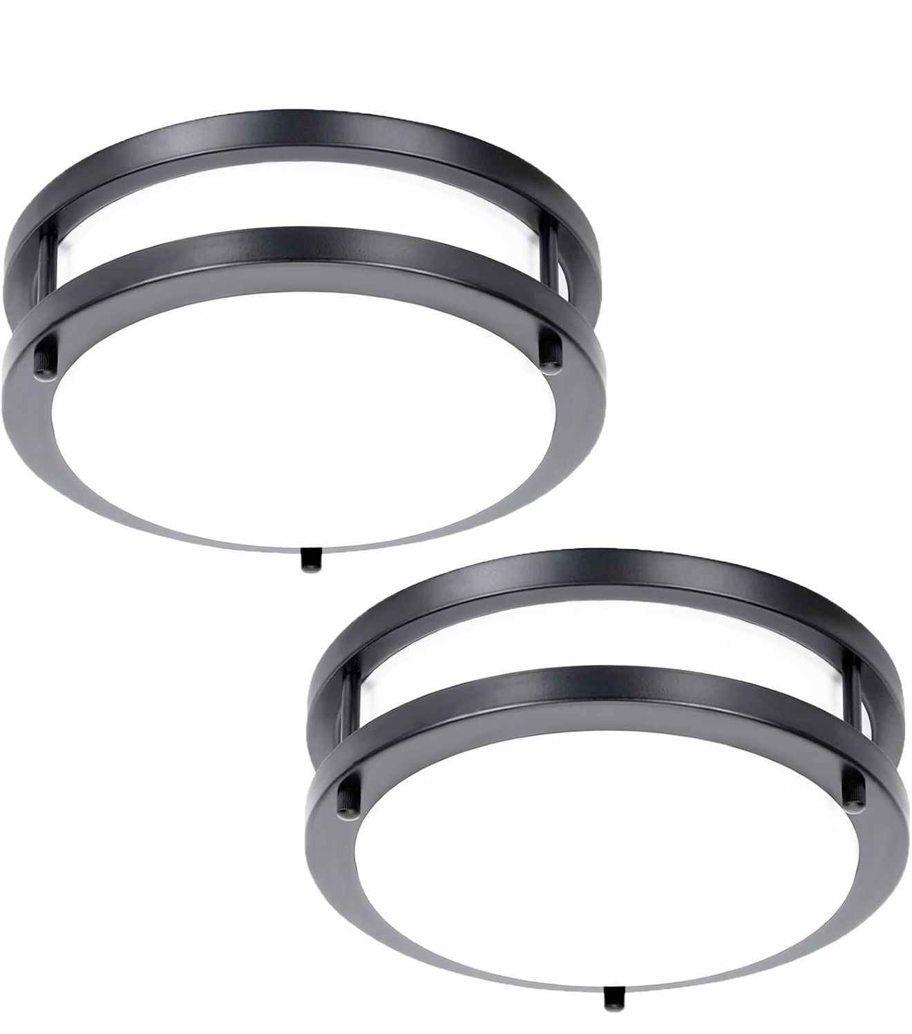 Set of two 24W Dimmable LED Ceiling Light Fixtures, 10in