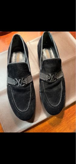 Louis Vuitton Velvet Loafers - Pristine Condition - Navy Blue - Size 7 1/2 UK / 8 1/2 US
