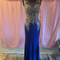 Blue Long Party Dress