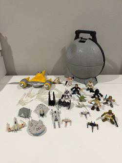 ALL $10 Star Wars Toy Bundle – Death Star Case, Figures & Spaceships