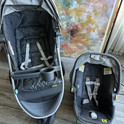 Century Stroll On 3-Wheel 2-in-1 Lightweight Travel System In Metro