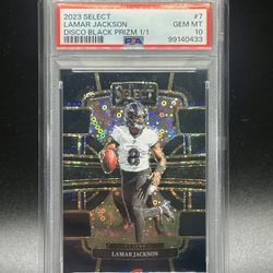1/1 Lamar Jackson 2023 Select PSA 10