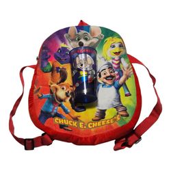 Chuck E. Cheese Kids Backpack 13" Official Merchandise & Collectible 5" Cup 