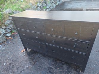 Black 8 drawers Dresser.  Delivery Available For An Extra Fee