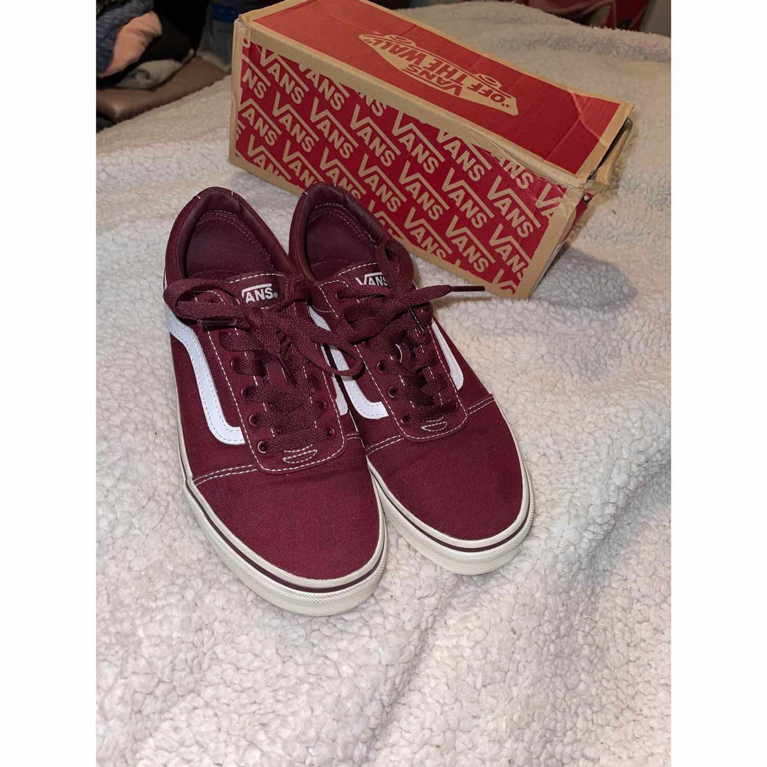 Burgundy Canvas Vans