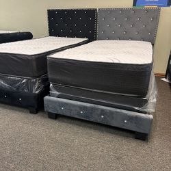 NEW TWIN FULL QUEEN KING SIZE BED WITH MATTRESS AND BOXSPRING INCLUDING FREE DELIVERY- BEDROOM FURNITURE SECTIONAL SOFA AND MORE 