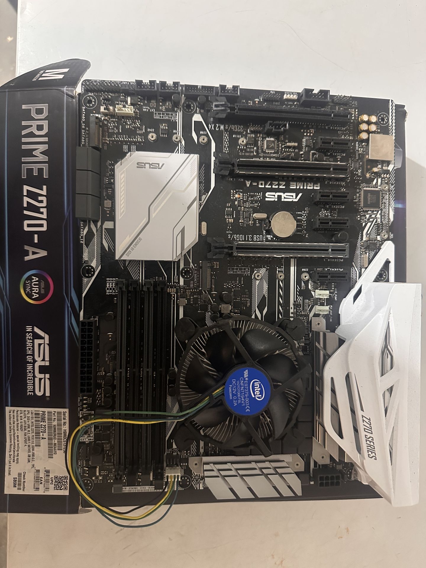 Assus Prime Z270 Motherboard With Intel Celeron Chip Installed 