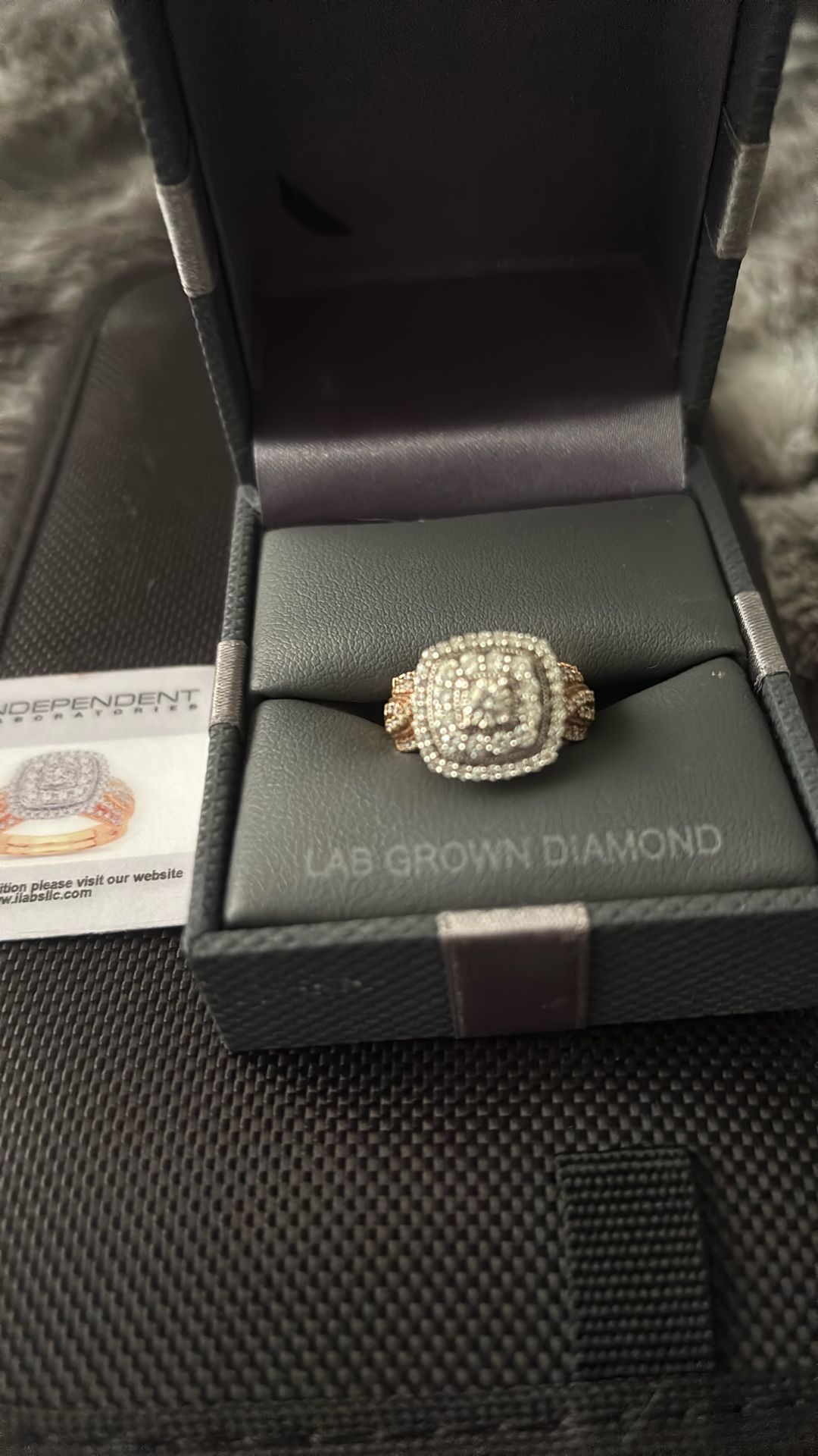 10K YELLOW GOLD 1CTTW LAB GROWN RING SET SIZE 6