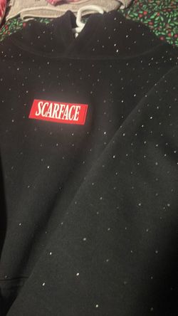 Shoe Palace x Scarface Rhinestone Fleece Pullover Hoodie