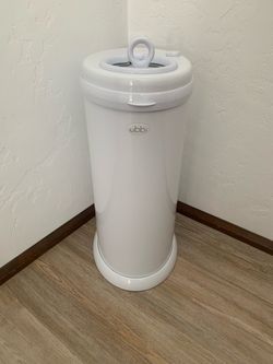 Ubbi Steel White Diaper Pail