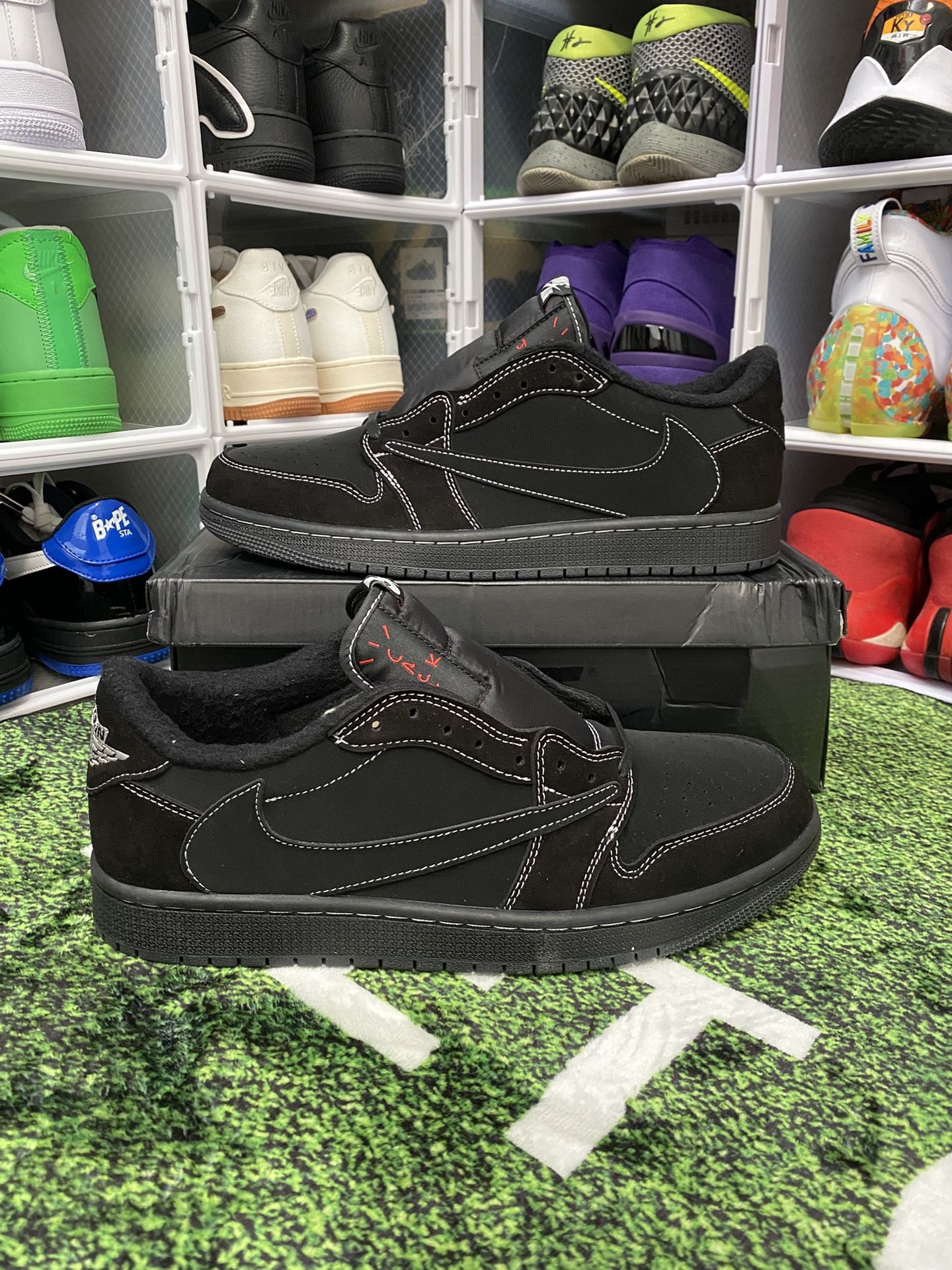 Jordan 1 Low Travis Scott Black Phantom Size 12