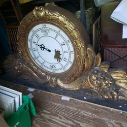 Huge Vintage BRIEUX mantle Clock Static Store/Bank Display 34 1/3" Hi 73" Long