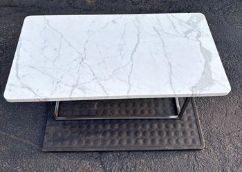 Marble and Chrome base Coffee Table.