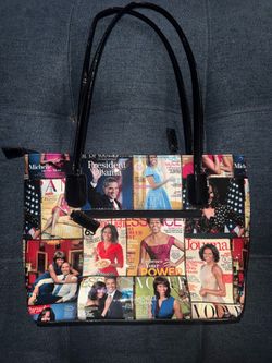 Michelle Obama Magazine-Cover Collage Purse Handbag