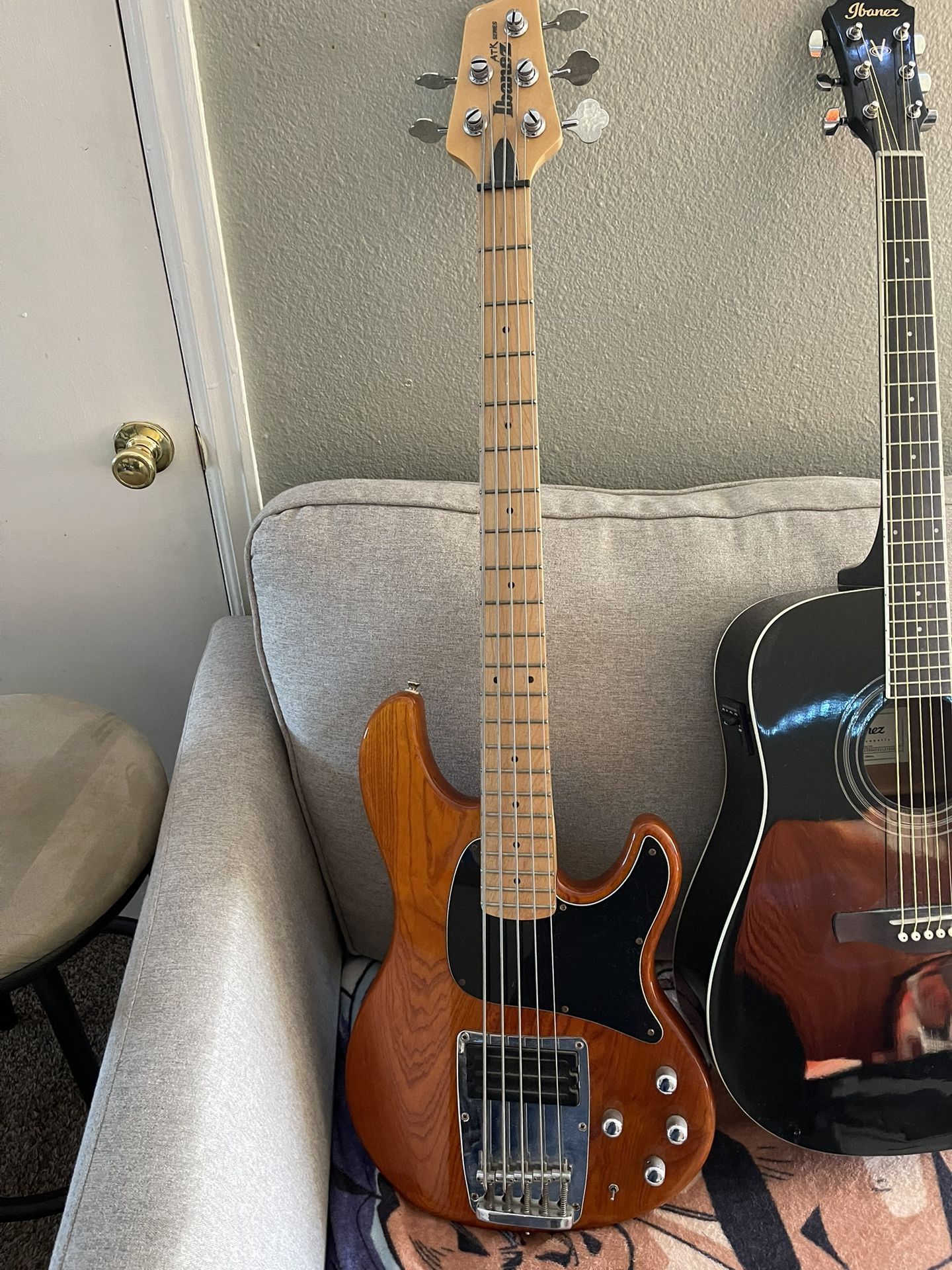 Ibanez Orange 5-string Bass