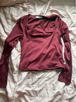 Women’s red long sleeve shirt
