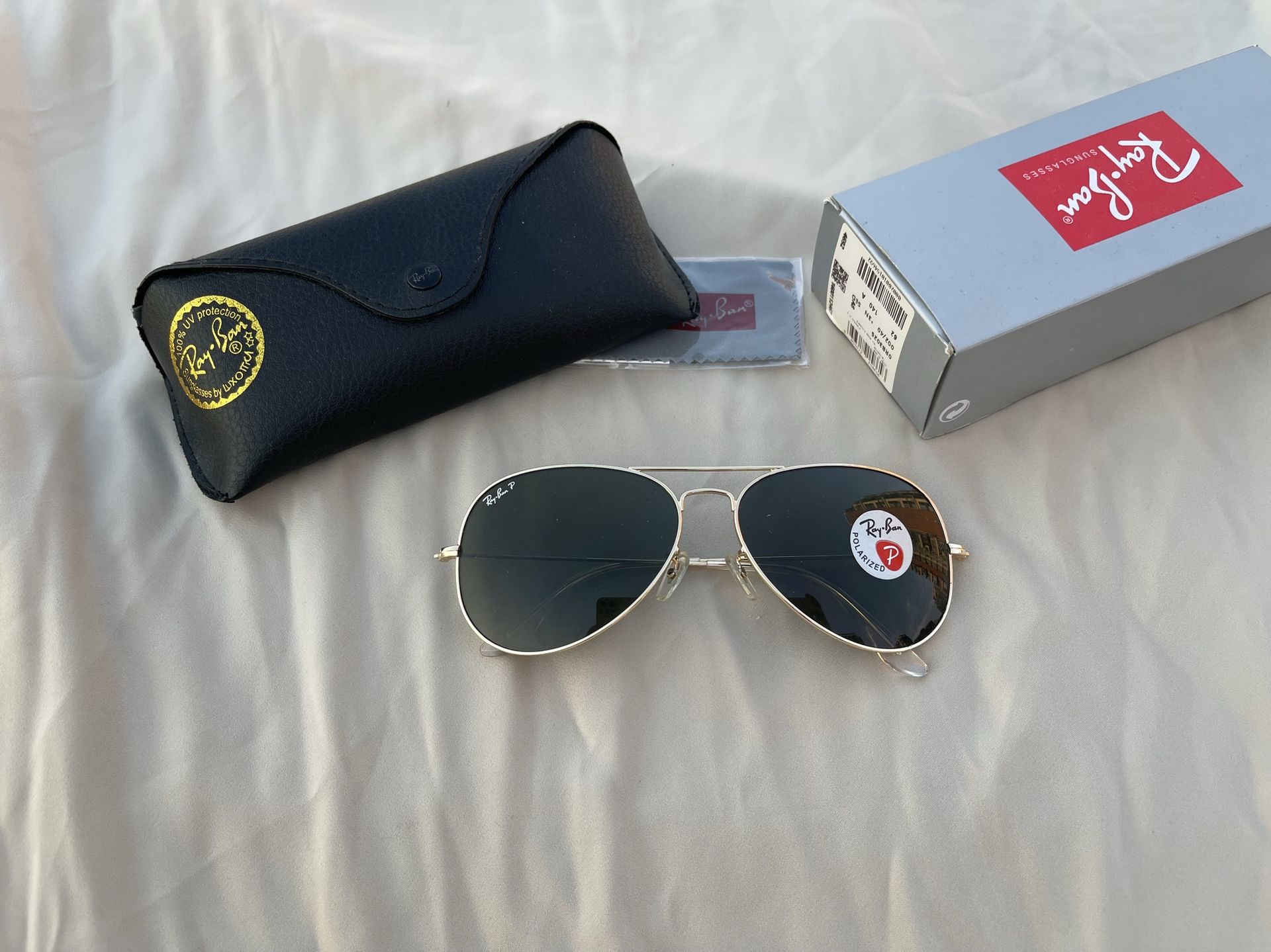 Polarized lenses aviator 3025 sunglasses gold frame