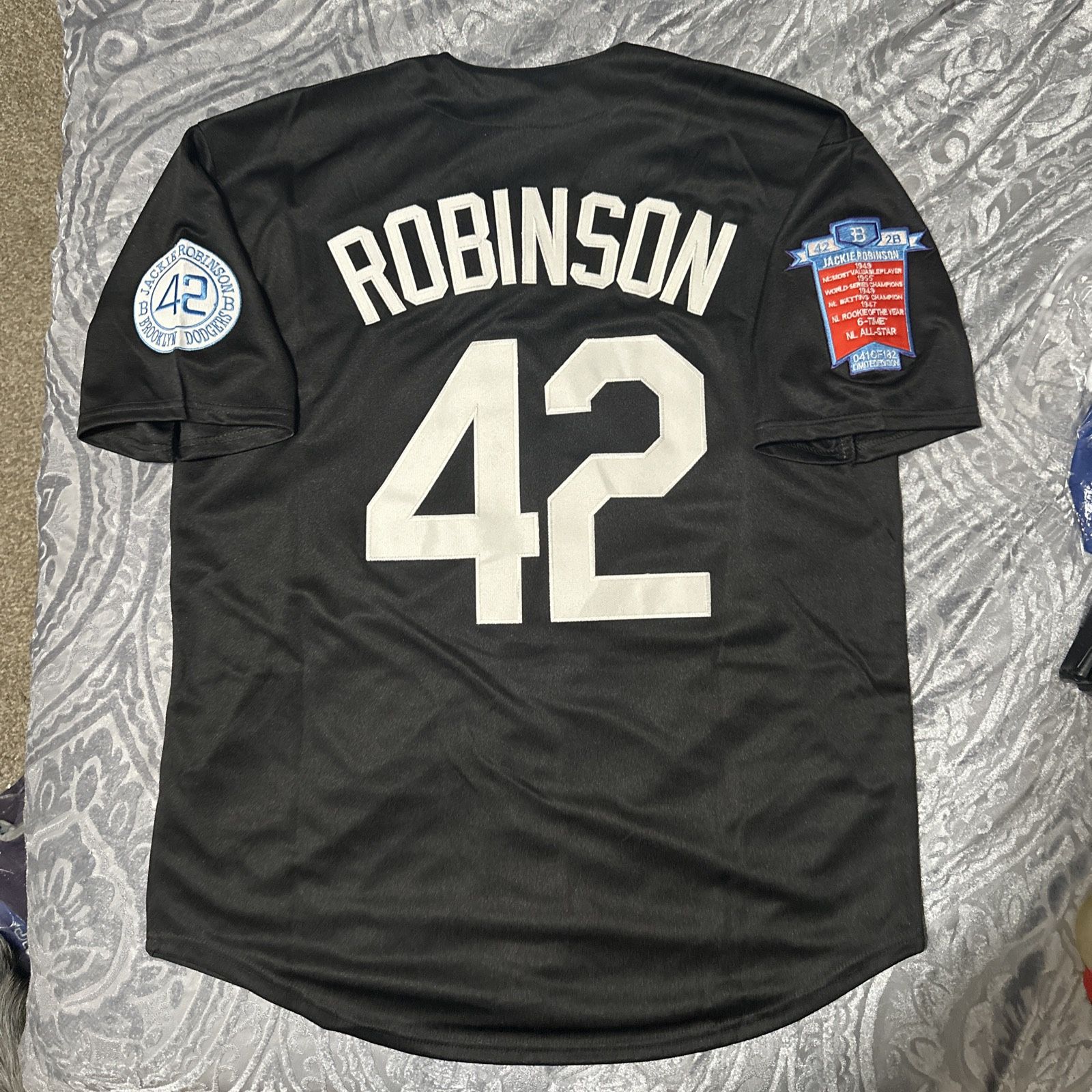 Jackie Robinson Jersey Los Angeles Dodgers Brooklyn #42 Large