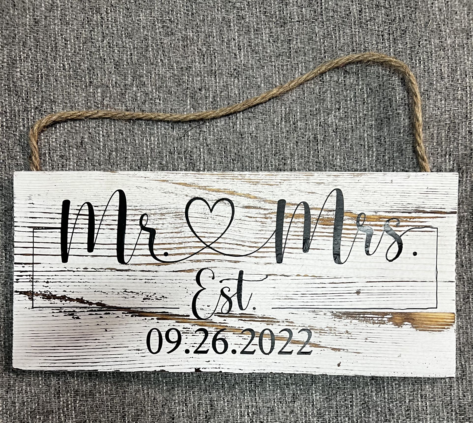 Personalized Mr And Mrs Sign