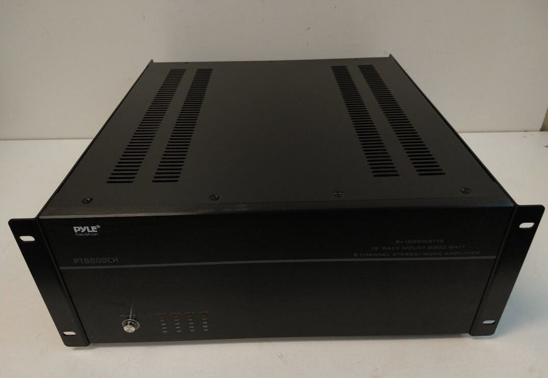 Pyle PT8000CH Power Home Audio Zone Amplifier 8 Channel 8000 Watt Stereo Amp