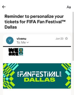 6/30 FIFA fan fest 10$