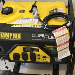 7850/6250-Watt Recoil Start Gasoline and Propane Powered Dual Fuel Portable Generator