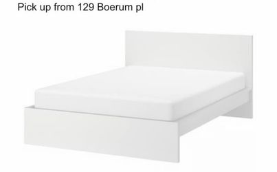 Queen bed frame and mattress