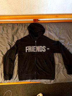Vlone Friends Zip-Up Hoodie Black