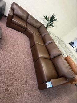 Radley - 5 pc leather sectional sofa