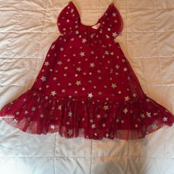 Red With Stars H&M Girl Dress. Size 6 