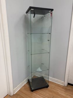 Glass display cabinet.