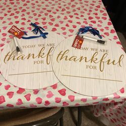 2 New Lightweight Cardboard Decor Signs