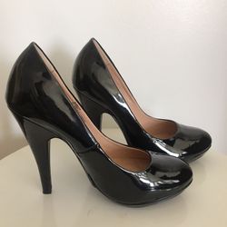 Colin Stuart Black Patent Platform Pump